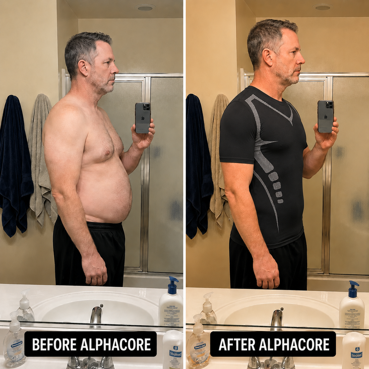 AlphaCore™ — Triple-Zone Compression Tee